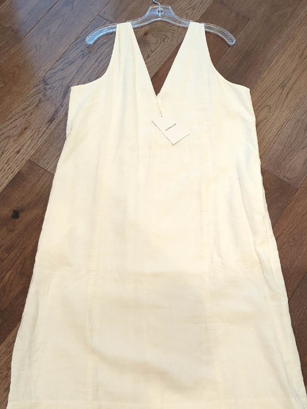 Everlane Cream V-Neck Maxi Dress